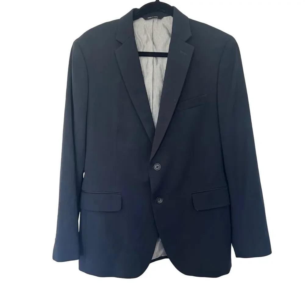 Banana Republic (40S) Navy Wool Tailored Fit Blazer Jacket Business Casual Prep